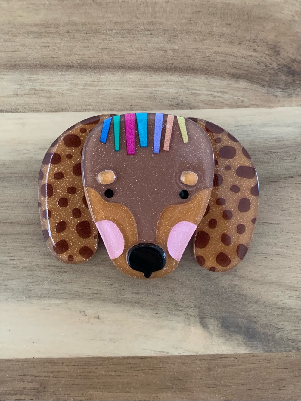 Erstwilder Darcy The Dachshund Brooch dog pin NWOT